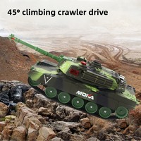 Grande voiture de combat électrique rechargeable sur chenilles en métal avec fonction de tir, modèle pour usage intérieur, jouet pour garçons de 14 ans et plus