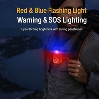 Aluminiumlegierung Clip-Licht Rot-Blaue Warnblinkleuchte 7 Modi 55g Tragbare EDC Schlüsselanhänger-Leuchte Typ-C Aufladung