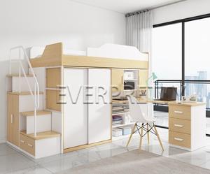 Giường tầng gỗ chắc chắn có tủ và giá sách dành cho ký túc xá - Product Image 3