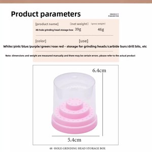 Estuche de Almacenamiento para Brocas de Uñas de Plástico con 48 Orificios, Soporte para Cabezales de Pulido, Organizador de Exhibición - Product Image 4
