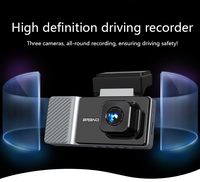 Caméra DVR de voiture, enregistreur vidéo boîte noire, mini caméra de tableau de bord WIFI 2 pouces pour voiture, caméra à 3 objectifs, enregistrement en boucle, surveillance de stationnement