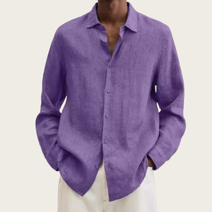 <span class=keywords><strong>Camicia</strong></span> da <span class=keywords><strong>uomo</strong></span> personalizzata a maniche lunghe tinta unita, casual, taglie forti, in cotone e <span class=keywords><strong>lino</strong></span> - Product Image 4