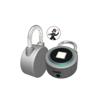 Wholesale Mini Recognitin Smart Fingerprint Lock Padlock Smart Kitchen Glass Cabinet Electric Padlock With Good Quality