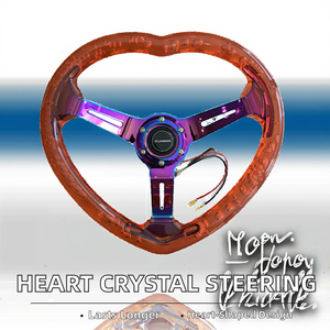 TIYPEOR JDM <span class=keywords><strong>Volant</strong></span> universel de luxe à 3 branches, design cœur profond, en acrylique cristal violet à bulles, Modè<span class=keywords><strong>le</strong></span> 001-GZFXP168 pour voitures chinoises - Product Image 2