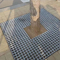 Grille de drainage en PRV (Plastique Renforcé de Fibres) 38x38mm pour caniveau, revêtement de sol et passerelle d'évacuation des eaux pluviales