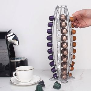 ที่วางแก้วกาแฟแบบหมุนได้ 360 องศา สำหรับใส่แคปซูลกาแฟ K-Cup พร้อมลิ้นชักเก็บแคปซูลกาแฟ Keurig สำหรับวางบนเคาน์เตอร์ครัว - Product Image 1
