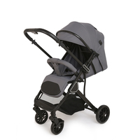 Poussette légère en lin pour nouveau-né, cadre en alliage d'aluminium, capacité de 20 kg, design multifonctionnel, pliable, fonction assise et inclinable