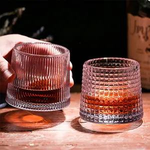 rượu vang thủy tinh Suppliers-Nhật Bản Sáng Tạo Có Thể Xoay Thời Trang Ly Rượu Thủy Tinh Ly Whisky Ly