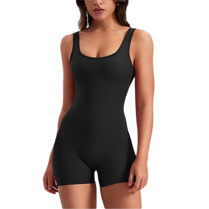 Combinaisons et combishorts pour femmes en gros – Tenue de yoga une pièce moulante, très élastique, effet push-up, en nylon et élasthanne, couleur unie, en stock - Product Image 6