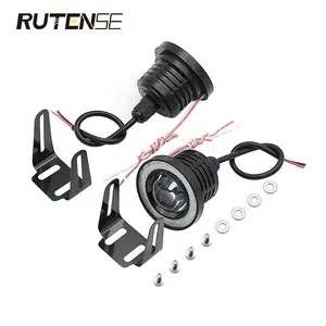 RUTENSE Auto Nebels chein werfer engels augen Nebels chein werfer 89mm 76mm 64mm Auto Tagfahrlauf Engels ring LED Nebels chein werfer