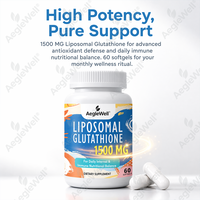 Complément Antioxydant Liposomal de Glutathion AegleWell 1500mg en Gélules Molles Marque Blanche pour la Beauté de la Peau, le Soutien Immunitaire et la Détoxification