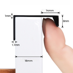 Poignées de meuble invisibles, poignées latérales en aluminium pour portes de placard coulissantes, poignées encastrées pour armoires de cuisine - Product Image 2