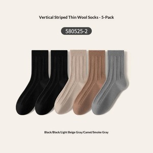 Hot Sale New Arrival Winter Thick Fuzzy Solid <strong>Socks</strong> Cotton Blend Warm Breathable High Elasticity 5 Pairs Unisex Daily <strong>Socks</strong> - Product Image 4