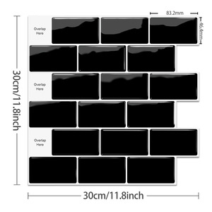 Pegatinas de Pared Autoadhesivas, Impermeables, de Vinilo PVC 3D, <span class=keywords><strong>para</strong></span> Decoración de Cocina, Baño y Paredes - Product Image 1