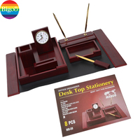 Ensemble d'organisateurs de bureau multifonctionnels BIGOO en bois et métal, 8 pièces, design moderne et luxueux, 39x59cm, pour le bureau et le rangement professionnel