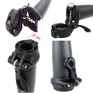 <span class=keywords><strong>Tige</strong></span> d'extension réglable en fibre de carbone pleine pour vélo pliant, avec tube de fixation rapide pour guidon 25,4 mm - Product Image 3