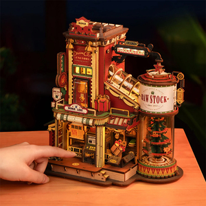 <span class=keywords><strong>Robotime</strong></span> <span class=keywords><strong>Rokr</strong></span>, Juguetes de Ensamblaje DIY, EAB01, Caja de Música Dream Gift Factory, Rompecabezas 3D de Madera, Regalos de Navidad para Niños - Product Image 3