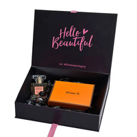 Boîte cadeau portable de luxe sur mesure avec fermeture à ruban, doublure en éponge, étanche, magnétique, pour anniversaire, mariage, recyclée, gaufrage mat