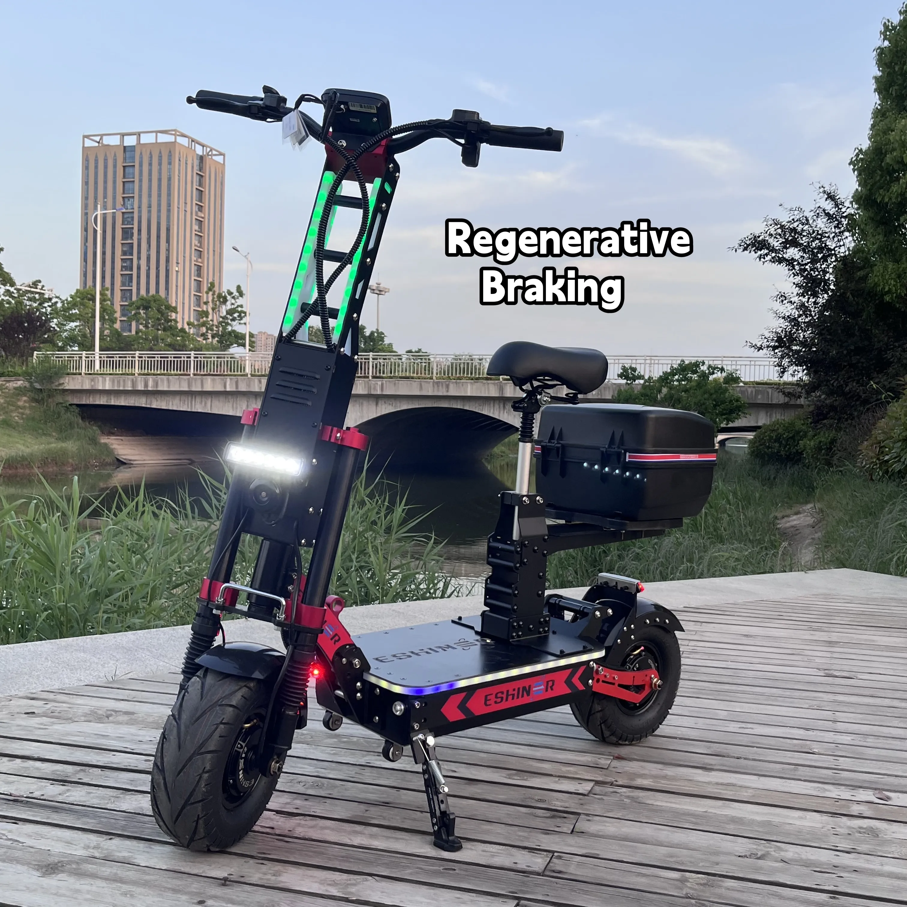 Fast 14 Inch Wide Big Wheel Off Road Motorcycles EBike 72V Dual Motor Adults Electric Scooter Russia For New Year Christmas Gift