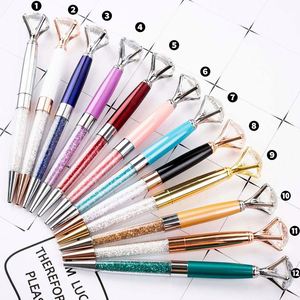 Nouveau stylo à bille de luxe DIY 19 carats avec grand diamant rotatif, motif animal, en métal, personnalisable avec logo, décoratif en cristal, idéal comme cadeau - Product Image 2
