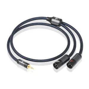 ATAUDIO Hifi Professional 3.5mm Male to Dual Xlr Male/Female Audio Cable for Speakers Phone Power Amplifiers CD DVD Player Mixer