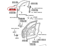 Joints de verre de fenêtre ceinture de porte coupe-froid pour Toyota Hilux 1997 1998 1999 2000 2001 2002 2003 2004 4 portes Double cabine pick-up