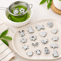 Perles de tamisage pour matcha personnalisées, adorables, en acier inoxydable, mini-filtres à thé en forme de boule, outil de mélange de poudre à motifs variés