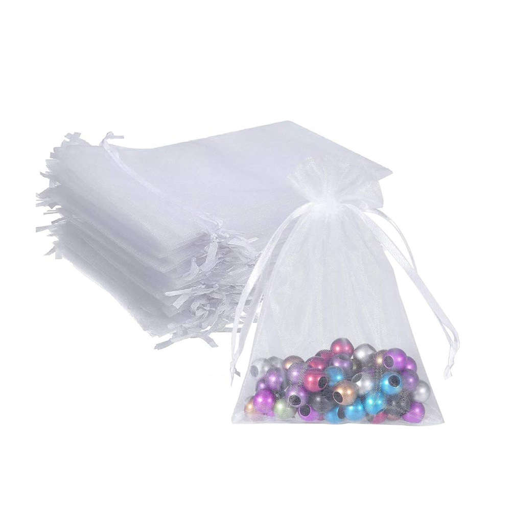 Pronto per la spedizione Con Coulisse Monili del Organza del Regalo Borse di Maglia Sacchetti per la Cerimonia Nuziale Del Partito Regali Di Natale Sacchetti di Caramelle