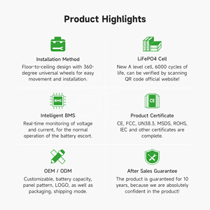 KEVOLT 가정용 에너지 저장 배터리 <span class=keywords><strong>LiFePO4</strong></span> 배터리 태양열 시스템 용 10kWh 20kWh 30kWh 리튬 배터리 48V 200Ah - Product Image 4