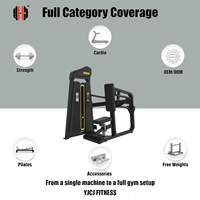 Presse à dips compacte en acier avec assise, support d'assistance pour les bras et dossier de soutien pour l'entraînement en salle de sport commerciale – Machine à dips pour triceps