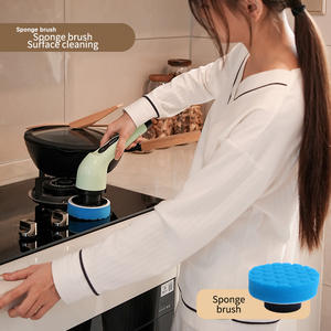 9 in 1 <strong>Electric</strong> Spin Scrubber Retractable <strong>Cleaning</strong> <strong>Brush</strong> Bathroom Scrub Kitchen <strong>Cleaning</strong> Tool Handheld Bathtub <strong>Electric</strong> <strong>Brush</strong> - Product Image 4