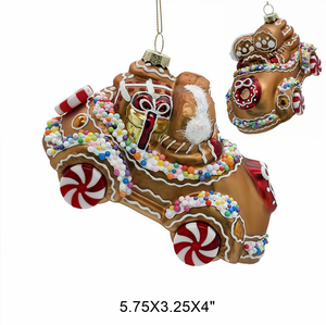 Adorno de Cristal de Alta Calidad para Árbol de Navidad, Colgante de Hombre de Jengibre, Bola de Cristal, Decoración Navideñ<span class=keywords><strong>a</strong></span> - Product Image 1