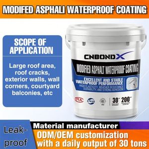Asphalt Waterproof Leak Repair Coating Specialized for Roofs Rooftops External Walls Crack Sealing and Leak Stopper - Product Image 2