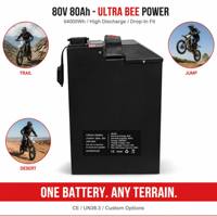 Batterie liquide Ansen 80V 80Ah Storm Bee à décharge élevée, 800 cycles, 6400Wh, montage direct, pour moto électrique tout-terrain personnalisée