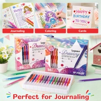 Stylos neutres fluorescents 1,0 mm 144Glitter, stylos gel multicolores Macaron pour journalisation, gribouillage, dessin, marquage