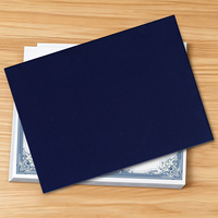 Porte-diplôme en velours doux, personnalisable avec logo, pour certificat de récompense, couverture de présentation de documents
