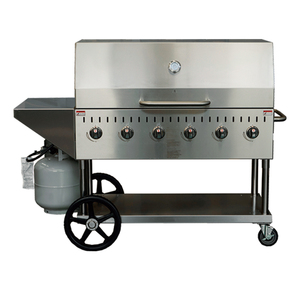 <span class=keywords><strong>Grill</strong></span> extérieur commercial en acier inoxydable 304 de qualité supérieure, 6 brûleurs, type chariot portable, gaz NG/LP pour la restauration, les événements - Product Image 4