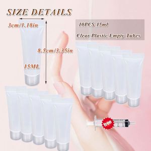 Tubos de Plástico Transparentes Personalizados de 5ml, 10ml, 15ml y 20ml para Mascarillas Faciales y Herramientas de Maquillaje - Product Image 3