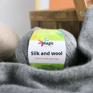 Fil de <span class=keywords><strong>laine</strong></span> d'<span class=keywords><strong>alpaga</strong></span> transfrontalier 100g, 3 brins, adapté au tricot à la main, au crochet, aux serviettes, aux écharpes et aux châles - Product Image 2