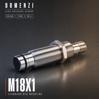 Capteur de proximité inductif Domenzi M18x1 350 Bar IP68 PNP NO Corps de 73 mm de long pour la détection de position finale de cylindre