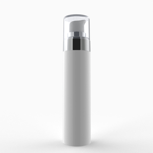 Bouteille en plastique sans air blanc brillant de 50 ML du fournisseur italien pour les soins de la peau emballant un élégant récipient blanc brillant - Product Image 3