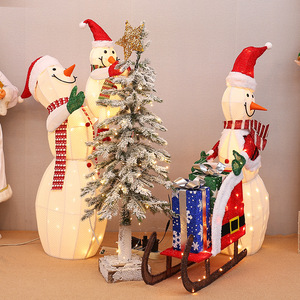 Nuevo Muñeco de Nieve Luminoso Navideño de Gran Tamaño, Adorno Decorativo para Supermercados y Hoteles, Enchufe 110-240V - Product Image 2