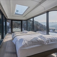 Capsule spatiale mobile de luxe préfabriquée pour la Chine, maison mobile compacte, conteneur de couchage extérieur en acier galvanisé