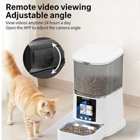 Comedero Automático Inteligente para Mascotas de Gran Capacidad (6L), Dispensador de Comida Automático con Temporizador y Cantidad Programable, Caja Sólida Recargable, Videollamada Bidireccional y Voz