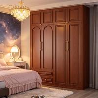 Guarda-Roupa de MDF Sob Medida com Painel Arqueado, à Prova de Umidade e Ecológico, Independente para Armazenamento Moderno no Quarto