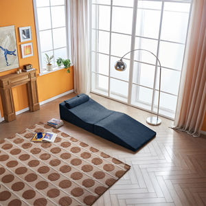 Foldable Square Compressed Sofa <b>Chair</b> Modern Design One Seat Convertible Sofa Bed Apartment Bedroom Living Room Upholstered - Product Image 2