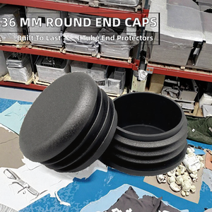 פקקי קצה עגולים מפלסטיק 36 מ\\\"מ לצינור פלדה / 35 פקקי קצה עגולים לצינור, תוספות צינור, פקקי קצה לצינור - Product Image 2