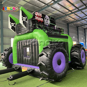 Château gonflable Langko Inflatables, nouveau design, modèle <span class=keywords><strong>Gravedigger</strong></span> Monster Truck, pour enfants et adultes - Product Image 4
