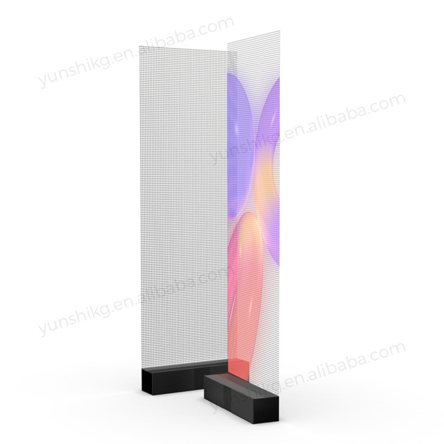 Transparent Flexible P3.91 P6.25 LED Film Display Screen for Retail Store Glass Window Wall Features Window Animation