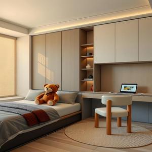 Meubles personnalisés en noyer avec compartiment de rangement dissimulé <span class=keywords><strong>pour</strong></span> petit appartement, <span class=keywords><strong>chambre</strong></span> individuelle <span class=keywords><strong>pour</strong></span> jeune <span class=keywords><strong>adulte</strong></span> - Product Image 2